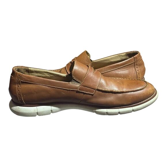 Johnston & Murphy Men's Size 13M Brown Leather Memory Foam Loafers Slip-On - Picture 7 of 8
